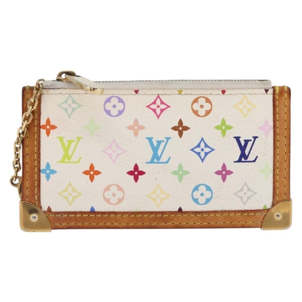Louis Vuitton Monogram Multicolor Pochette Cles Coin Purse White